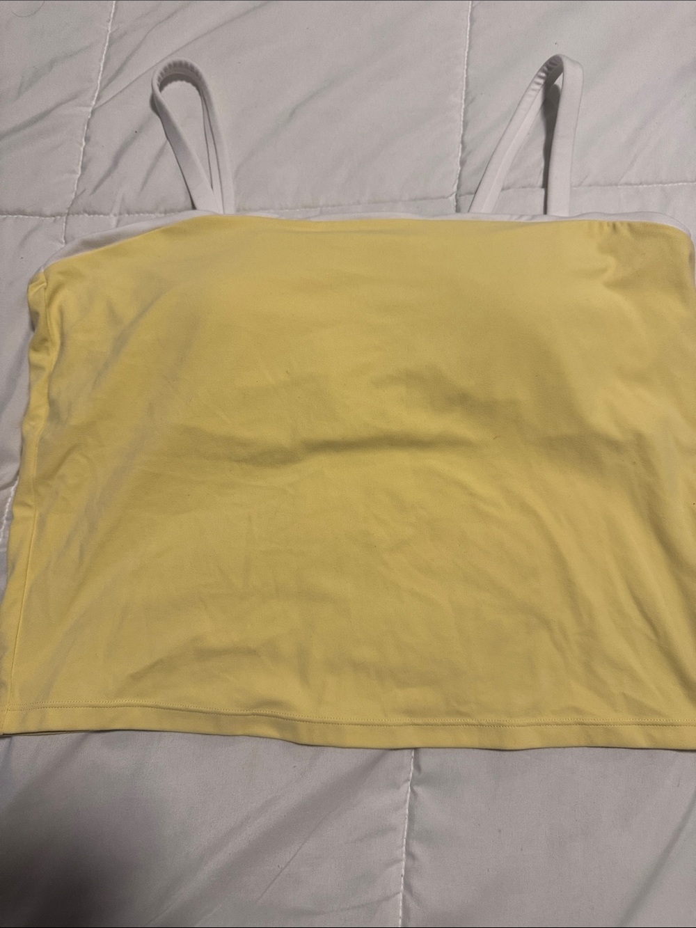 all in motion Yellow & White Girls Tank Top
